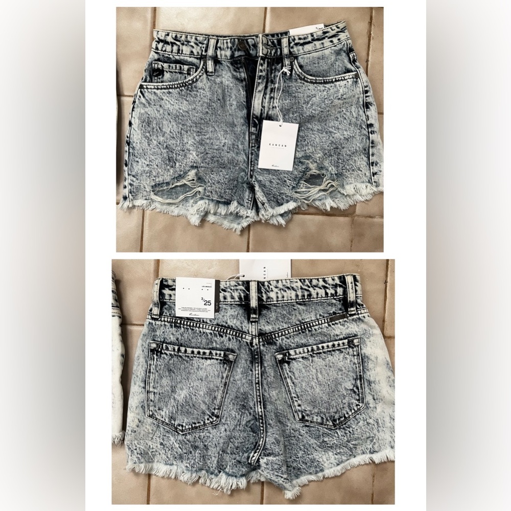 Kan Can acid wash shorts size 25 NWT
